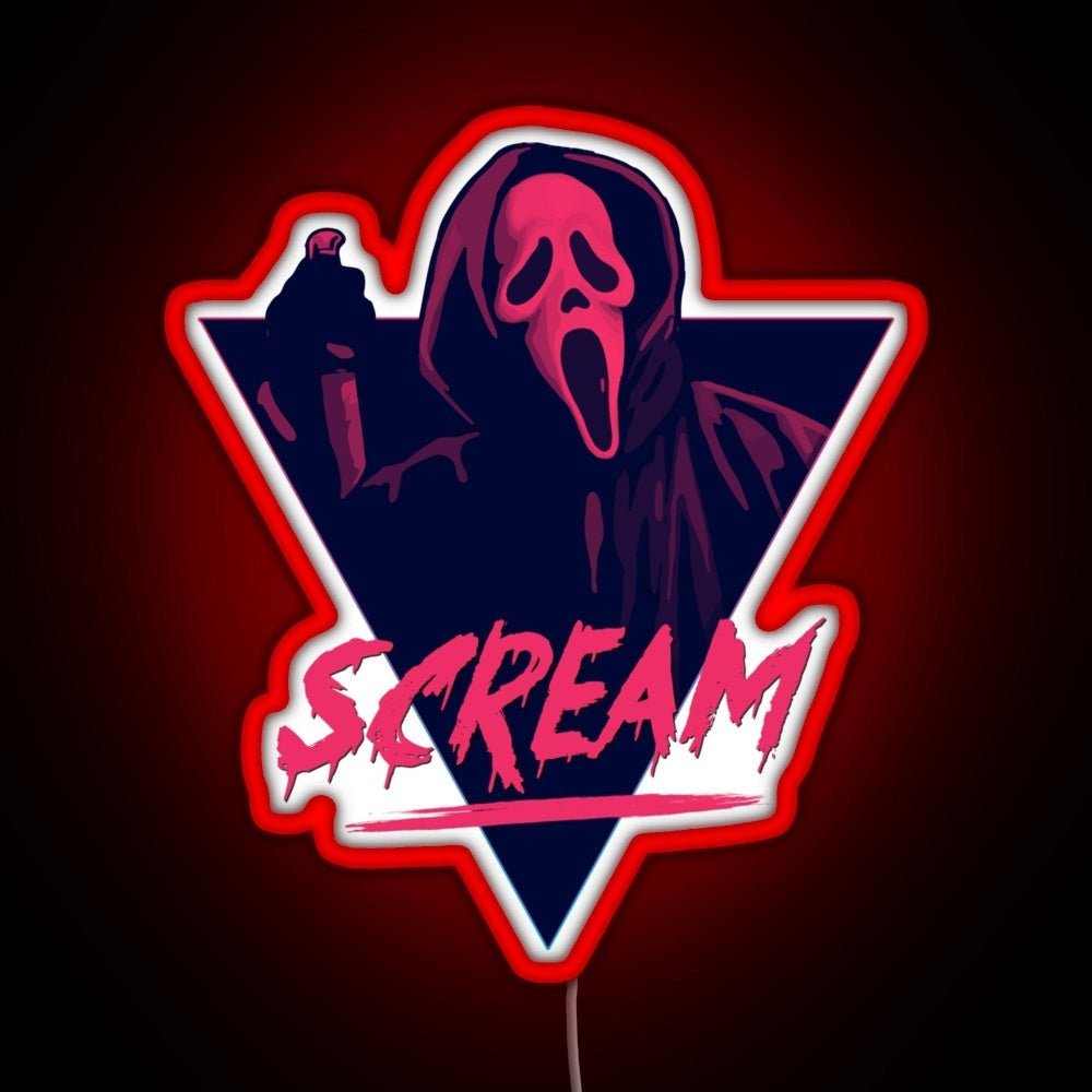 Scream Movie 80s Design Rgb Led Neon Sign Pop Wall Art - Shineneon