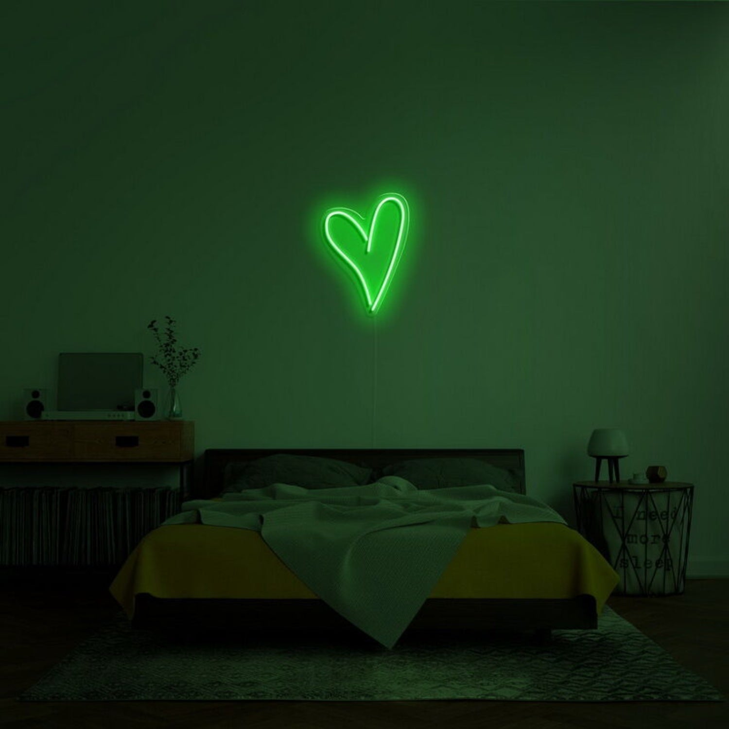 Script Heart Neon Sign For Romantic And Loving Spaces | Shineneon