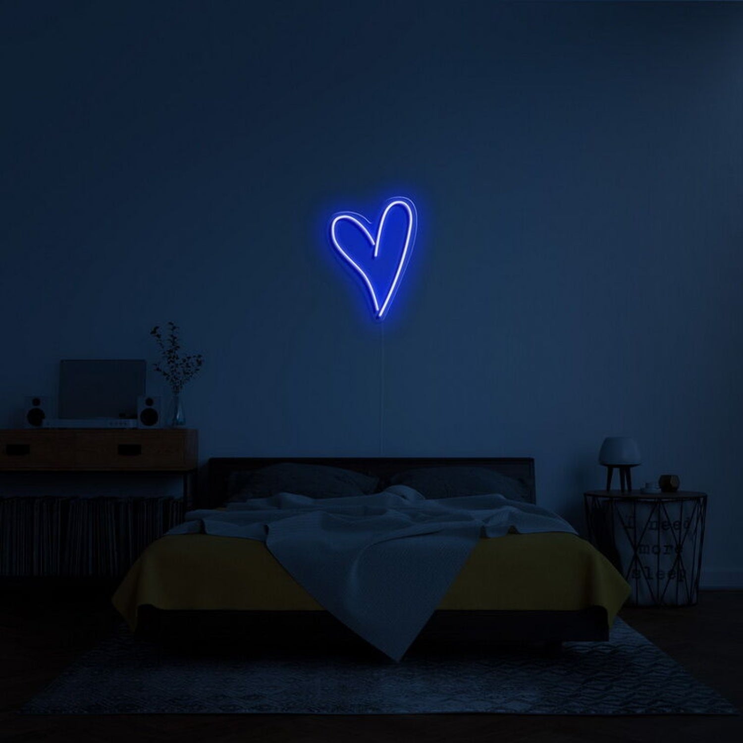 Script Heart Neon Sign For Romantic And Loving Spaces | Shineneon