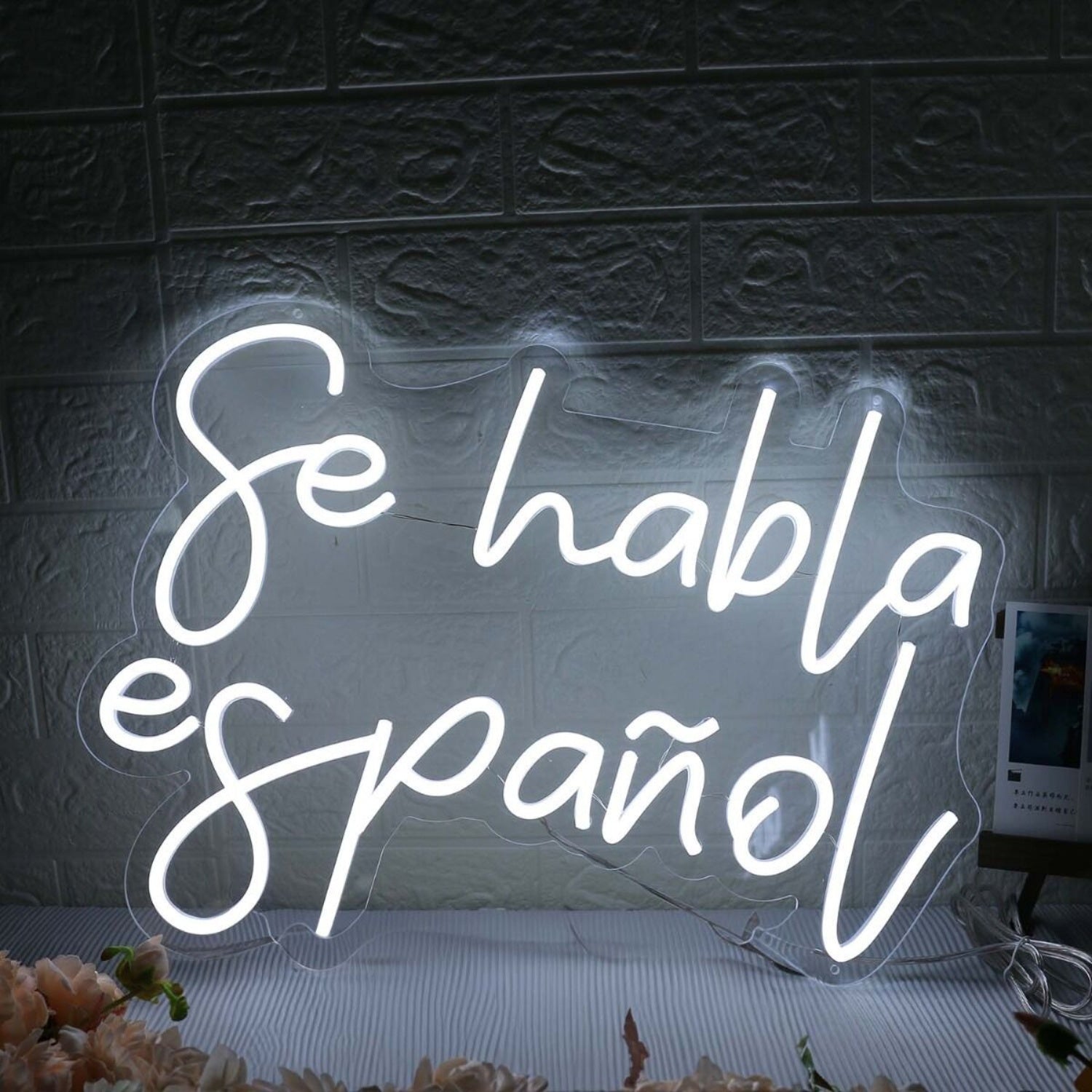 Se Habla Espanol White Led Neon Sign - Shineneon