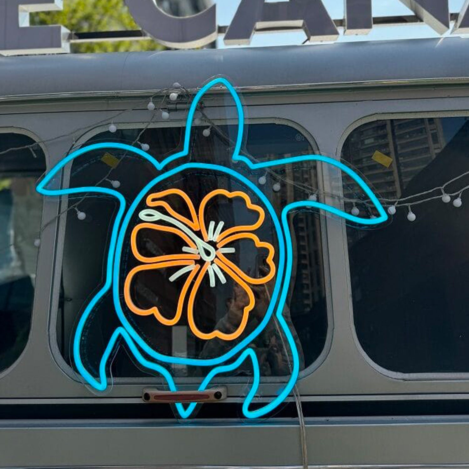 Sea Turtle With Hibiscus Led Neon Sign Wall Art | Shineneon