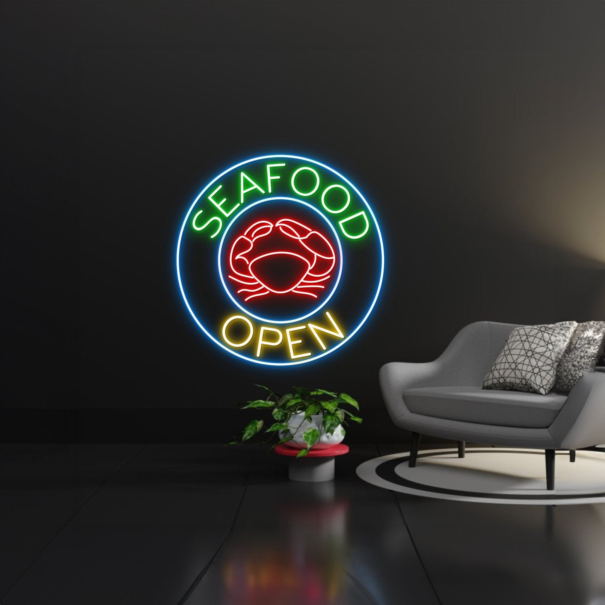 Seafood Open Neon Sign - Shineneon