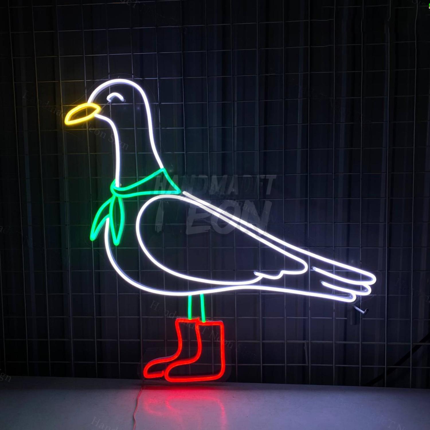 Seagull Bird Boots Led Sign | Shineneon
