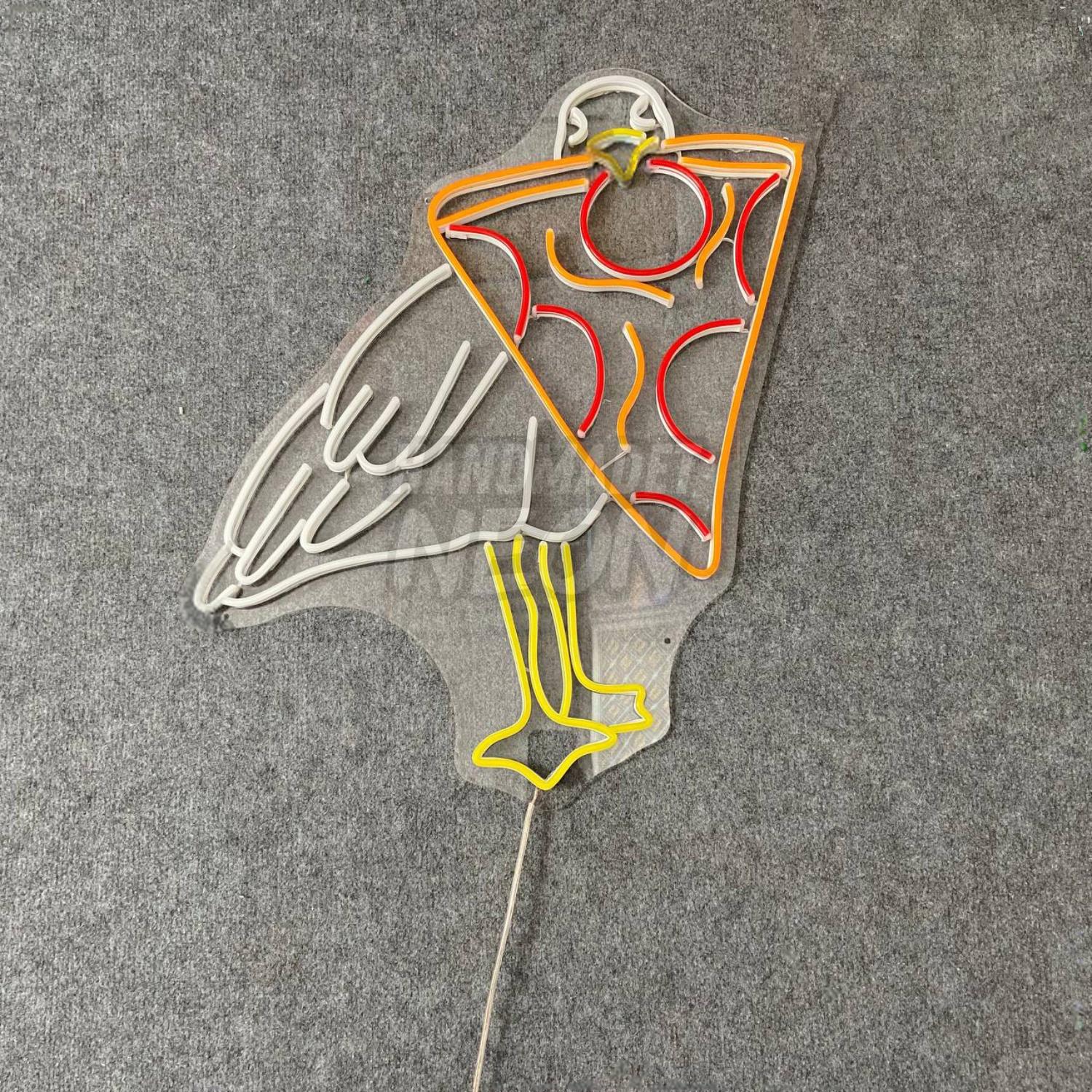 Seagull Bird Eat Pizza Led Neon Sign | Shineneon
