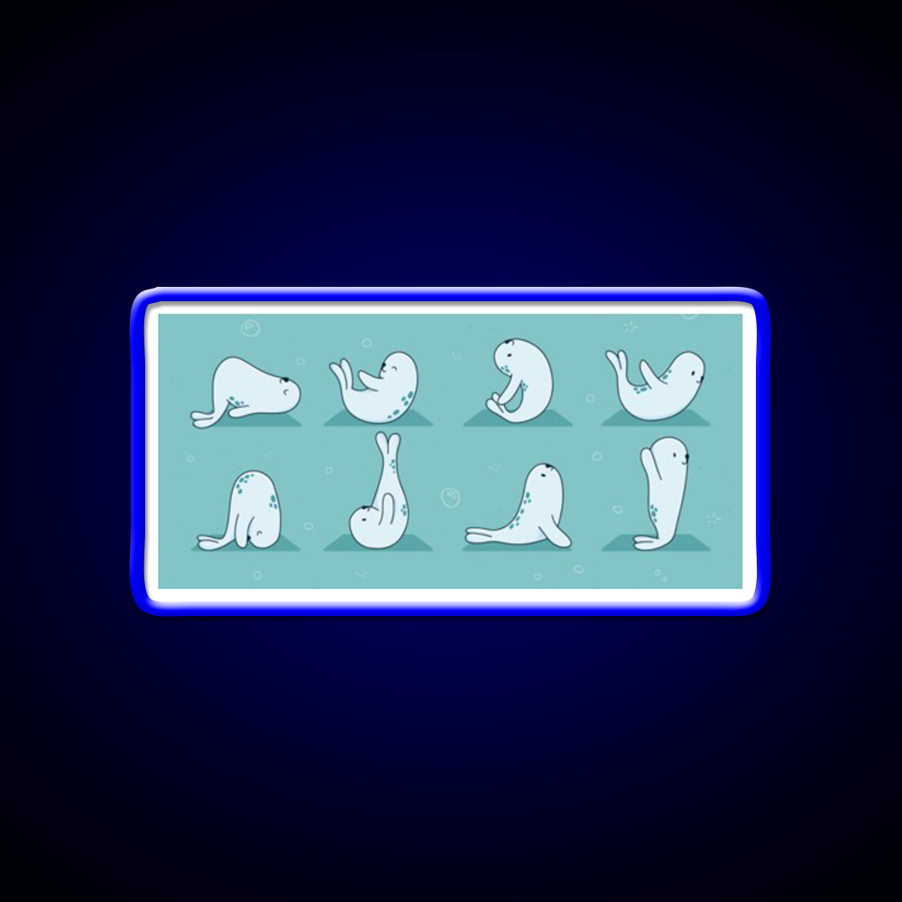 Seal Yoga Led Neon Sign For Wellness Space Rgb Color