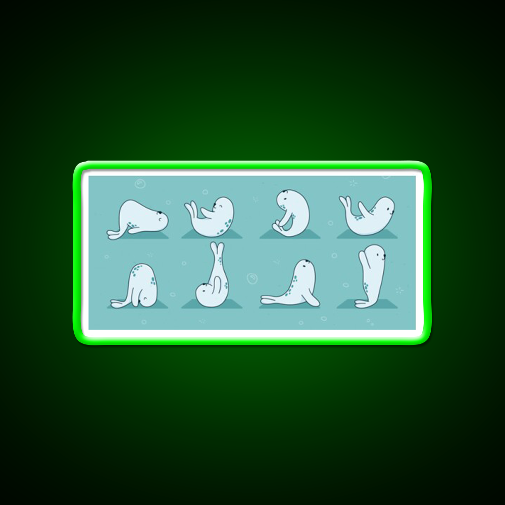 Seal Yoga Led Neon Sign For Wellness Space Rgb Color