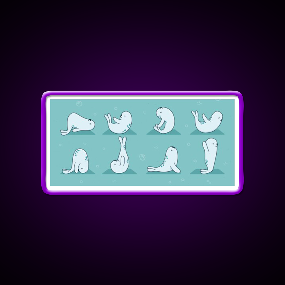 Seal Yoga Led Neon Sign For Wellness Space Rgb Color