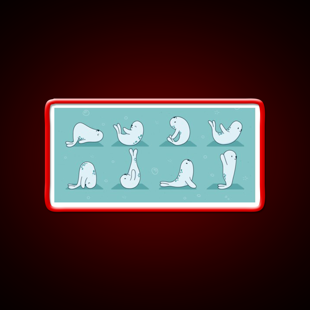 Seal Yoga Led Neon Sign For Wellness Space Rgb Color