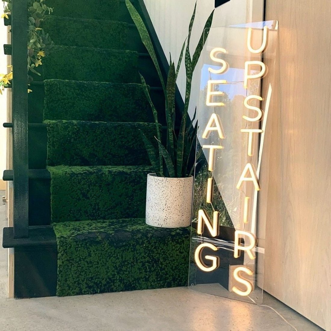 Seating Upstairs Led Sign Business Neon Sign - Shineneon