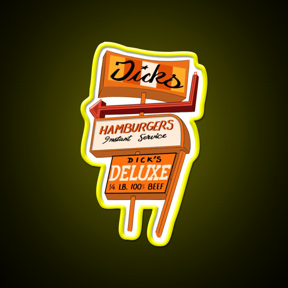 Seattle Hamburger Fast Food Led Neon Sign For Burger Place Rgb Color - Custom LED neon sign front view