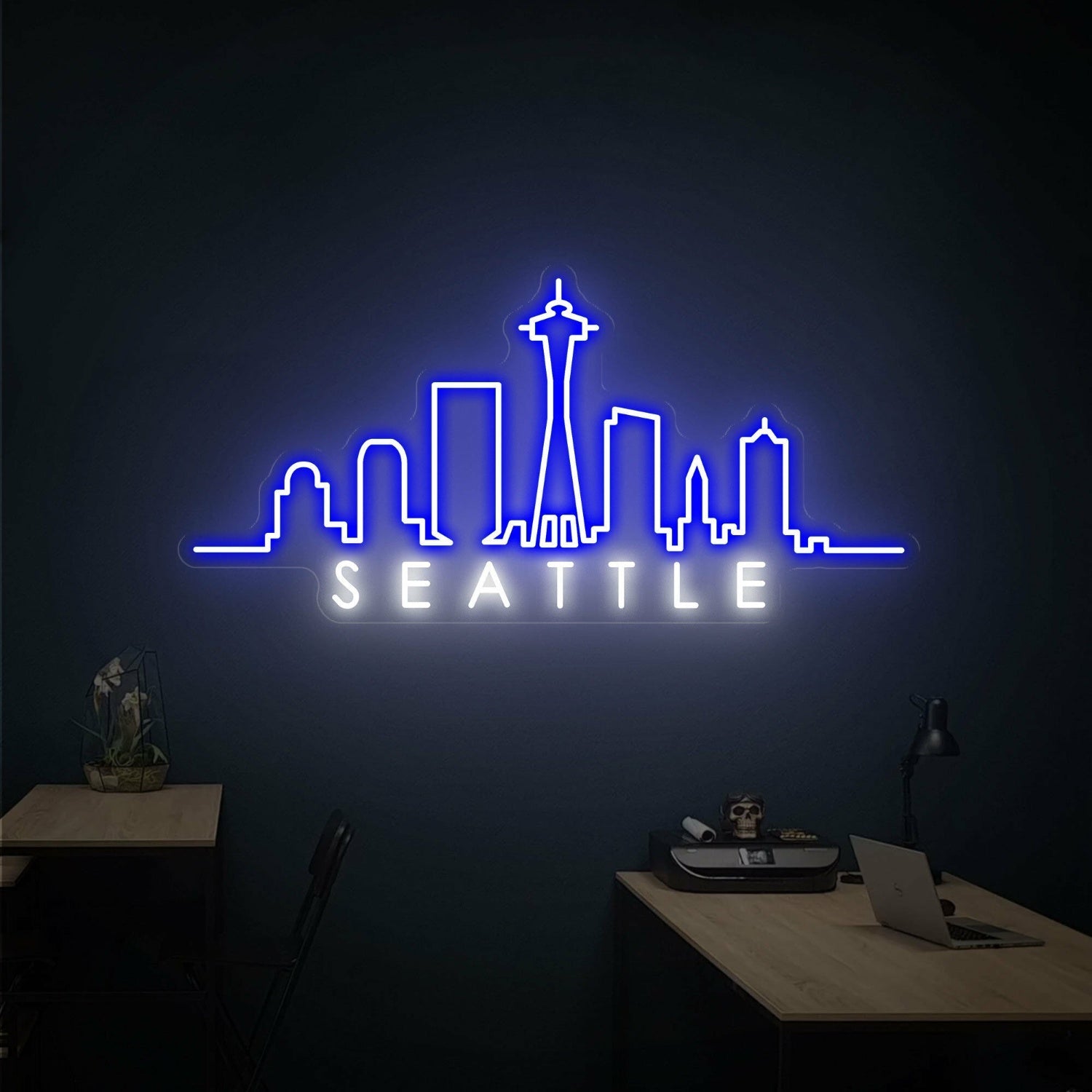Seattle Skyline City Skyline Home Decor Led Neon Sign - Shineneon