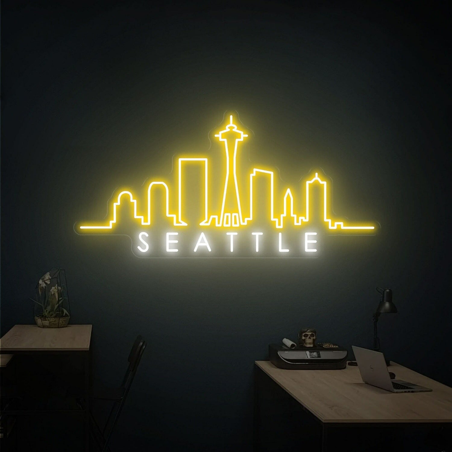 Seattle Skyline City Skyline Home Decor Led Neon Sign - Shineneon