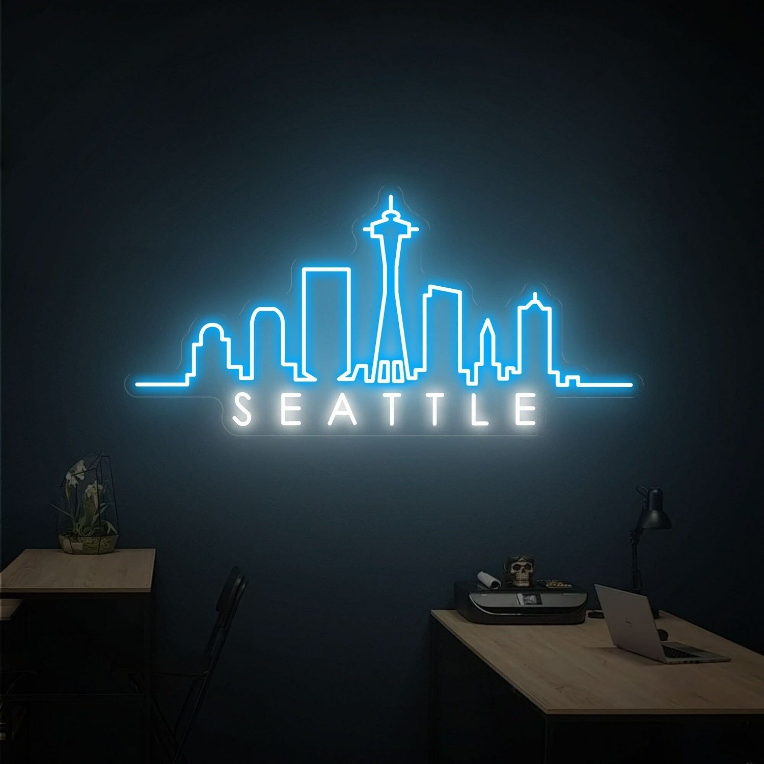 Seattle Skyline City Skyline Home Decor Led Neon Sign - Shineneon