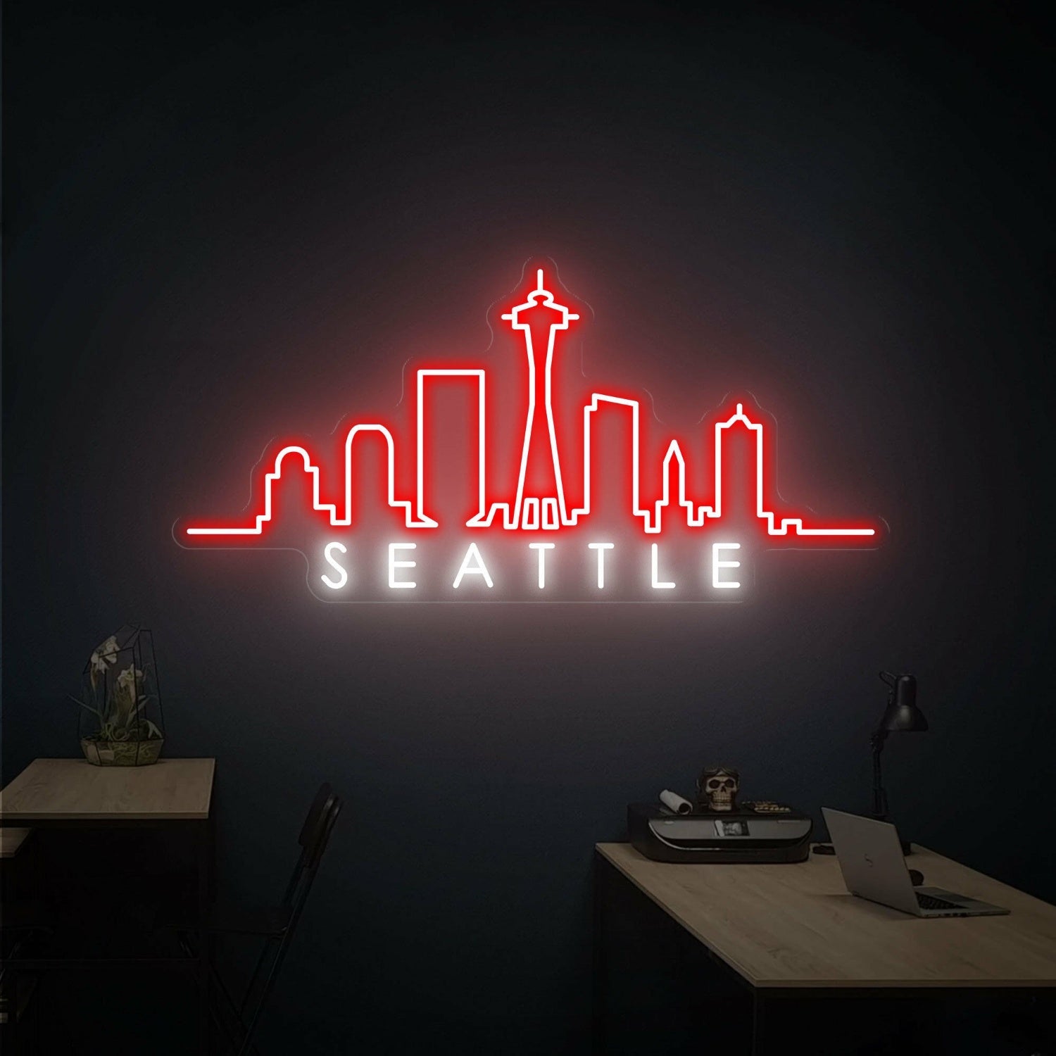 Seattle Skyline City Skyline Home Decor Led Neon Sign - Shineneon