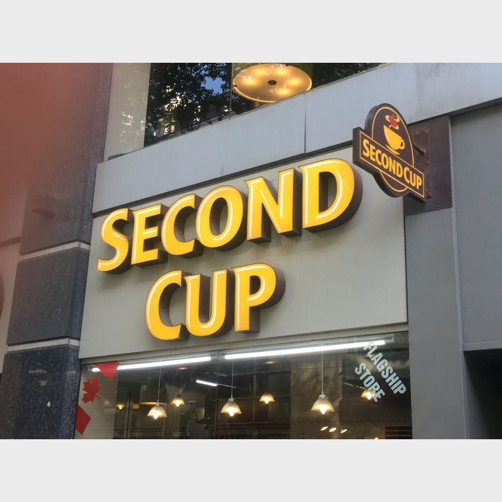 Second Cup 3D Frontlit Channel Letters Led Light Sign - Shineneon
