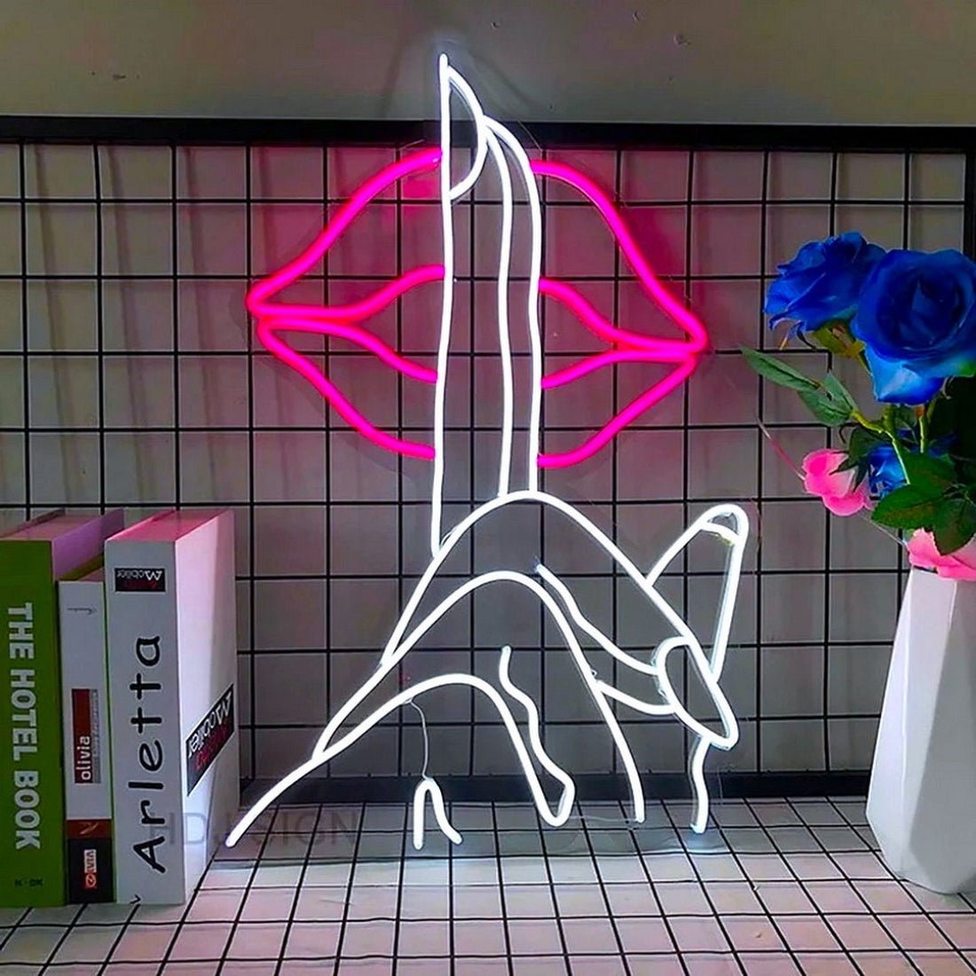 Secret Finger On Lip Led Sign Business Neon Sign - Shineneon