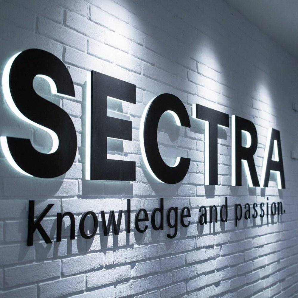 Sectra Knowledge And Passion 3D Backlit Letters Business Metal Led Sign - Shineneon
