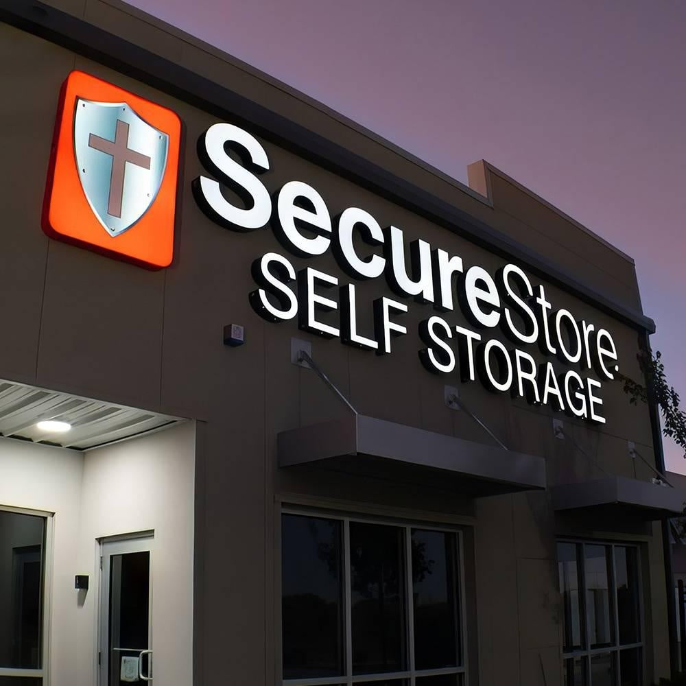 Secure Store Self Storage 3D Frontlit Letters Metal Led Sign