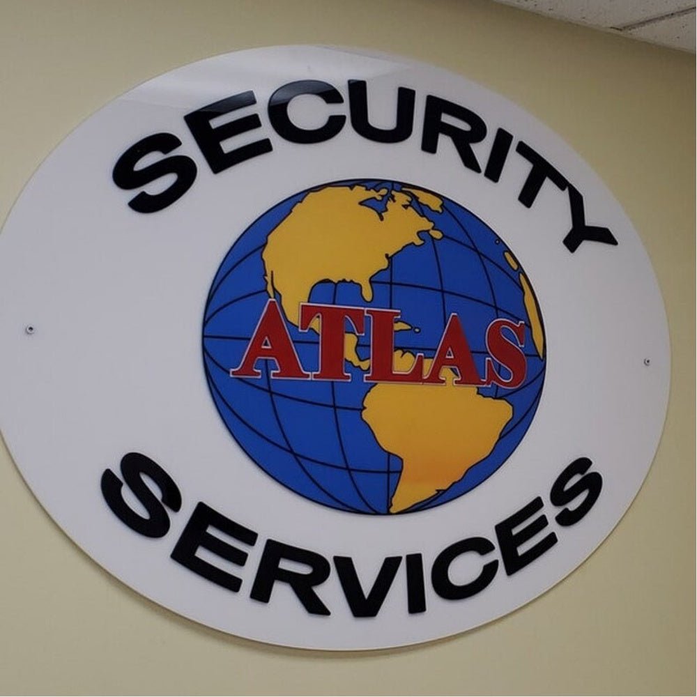 Security Service Acrylic Business Logo Sign - Shineneon