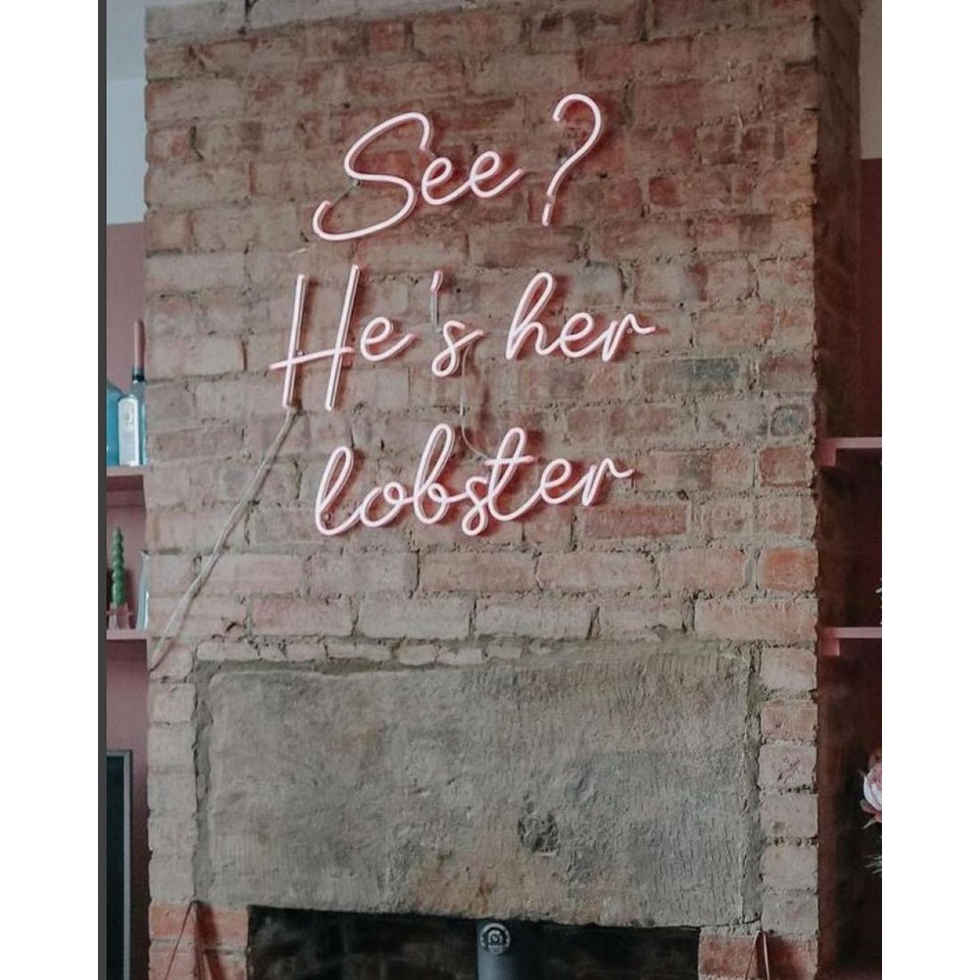 See Hes Her Lobster Led Sign Business Neon Sign - Shineneon