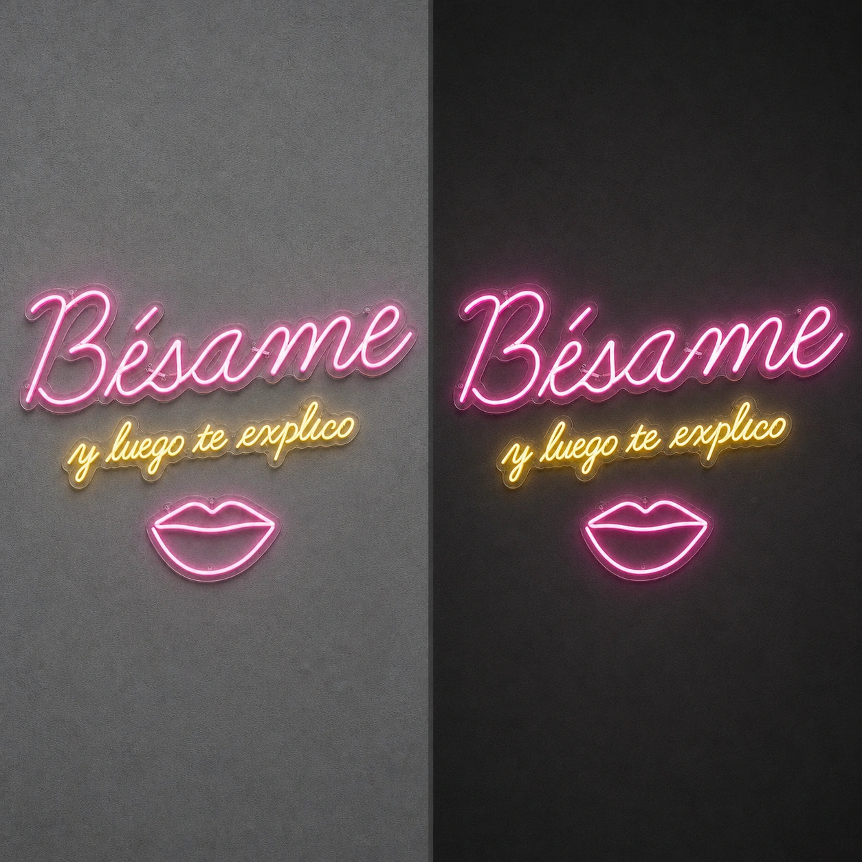 See View Treats Went LED Neon Sign Garage Man Cave Neon Sign day and night comparison