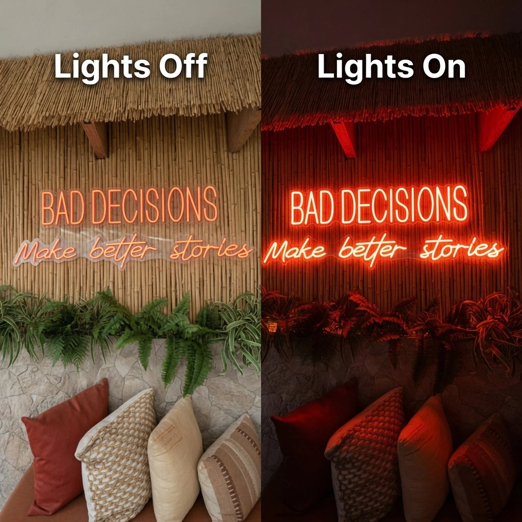See Wall Decor LED Neon Sign - 06 Day Night Comparison