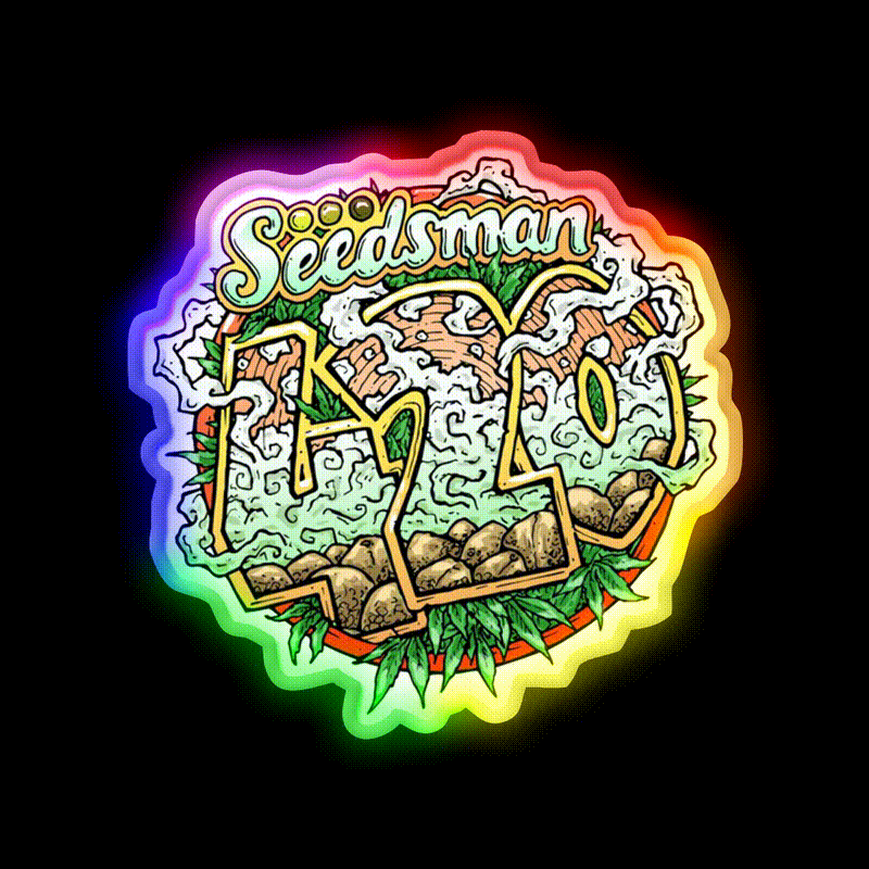 Seedsman 420 Artwork Hemp Inspired Green Leaf Led Neon Sign Rgb Color