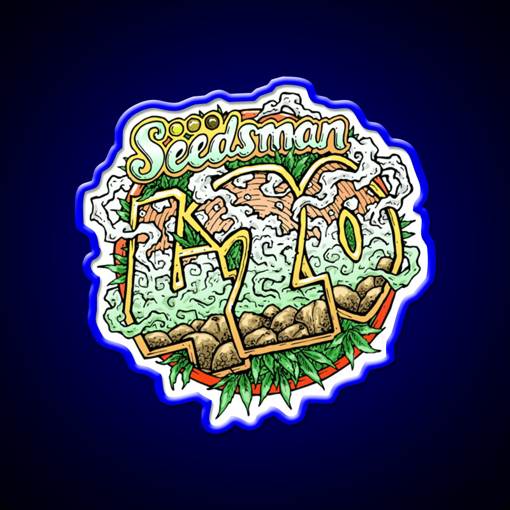 Seedsman 420 Artwork Hemp Inspired Green Leaf Led Neon Sign Rgb Color - Shineneon