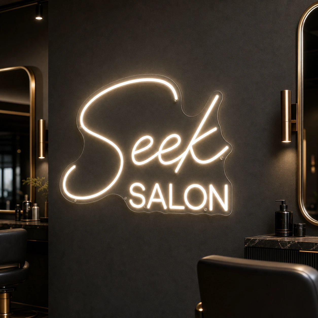 Seek Salon LED Neon Sign Garage Man Cave Neon Sign high-converting product image