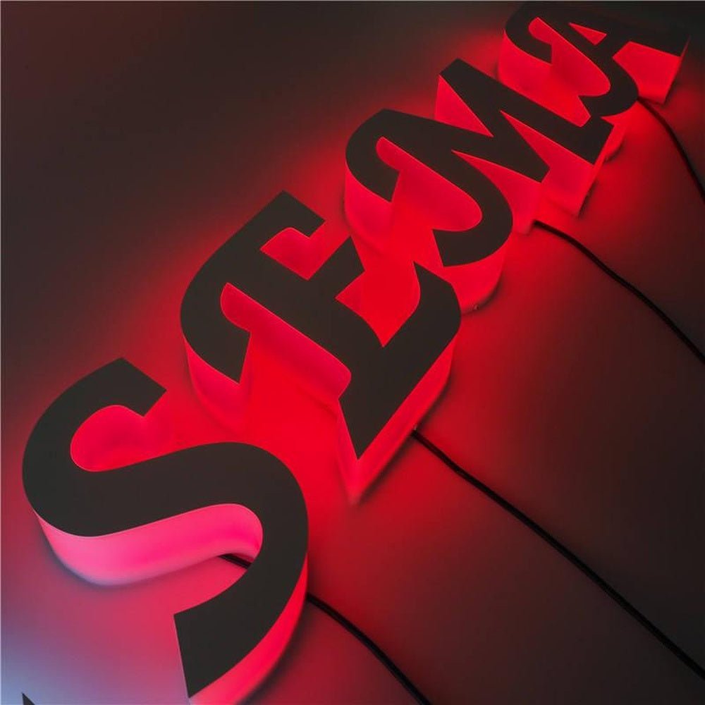 Seems 3D Backlit Letters Business Metal Led Sign - Shineneon