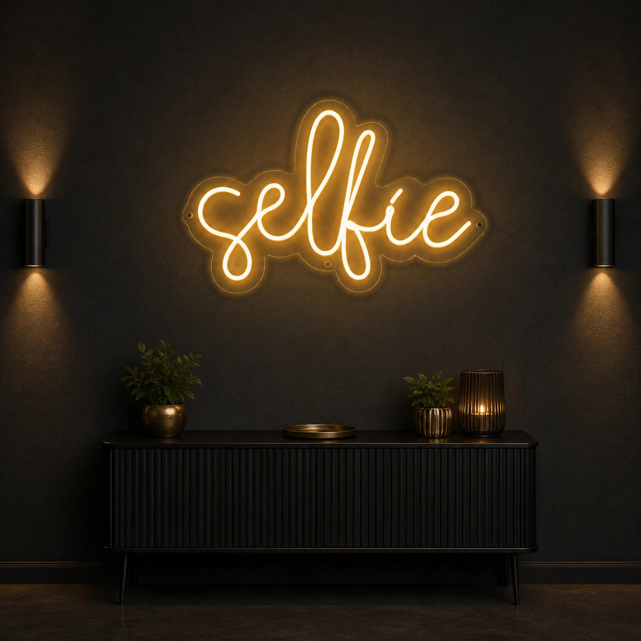Selfie LED Neon Sign Garage Man Cave Neon Sign size image
