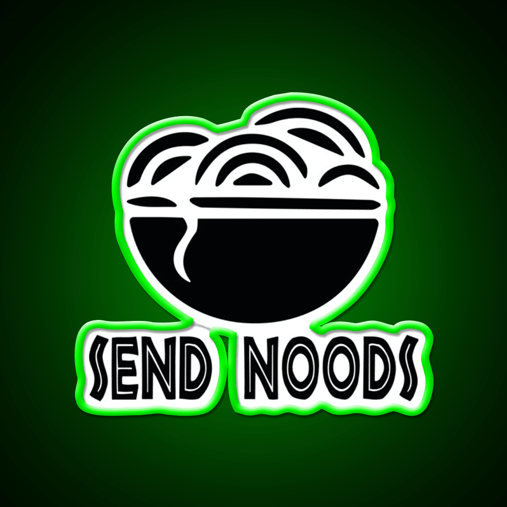 Send Noods Cool Funny Gift Led Neon Sign Chinese Food Rgb Color - Shineneon