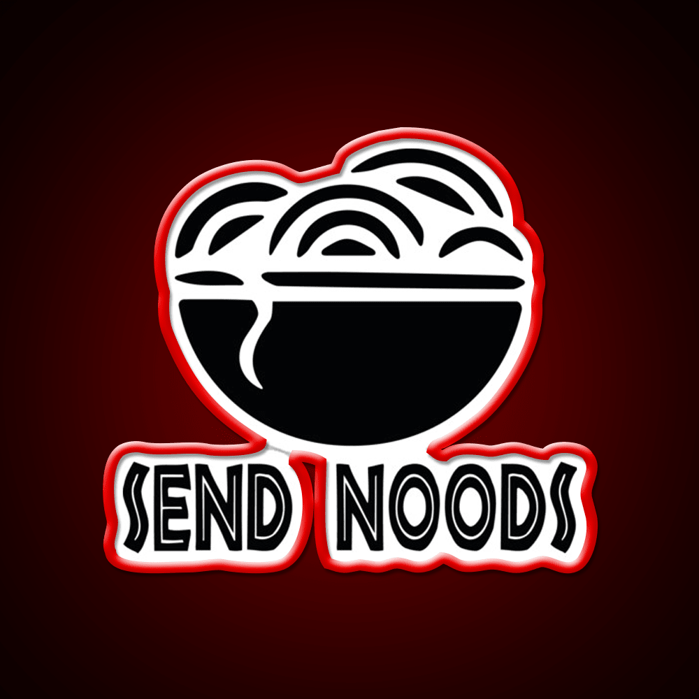 Send Noods Cool Funny Gift Led Neon Sign Chinese Food Rgb Color - Shineneon