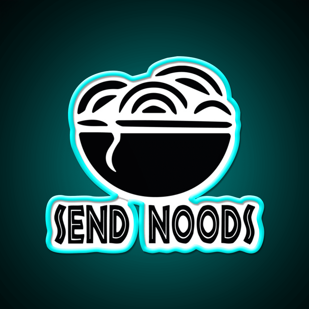 Send Noods Cool Funny Gift Led Neon Sign Chinese Food Rgb Color - Shineneon