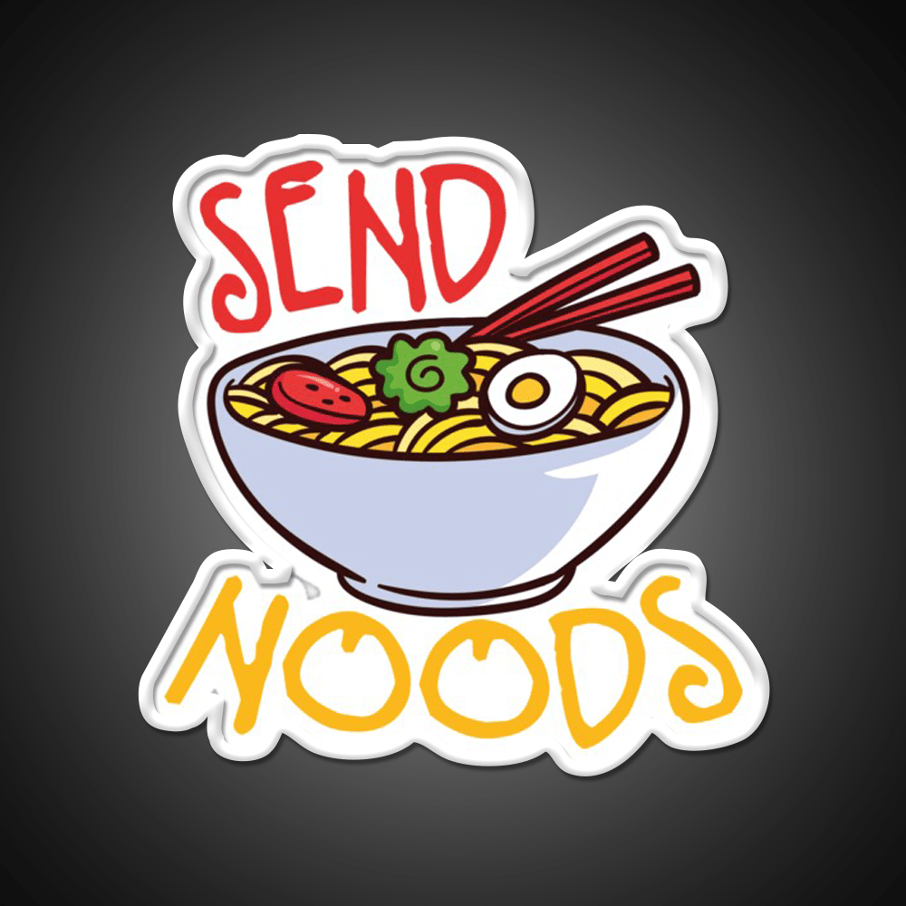 Send Noods Cool Funny Gift Led Neon Sign Chinese Food Wall Art Rgb Color - Shineneon