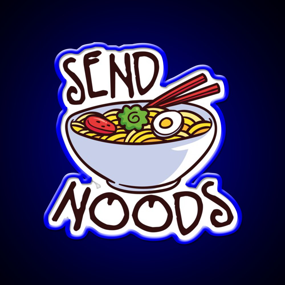 Send Noods Cool Funny Gift Led Neon Sign Chinese Food Wall Neon Sign Rgb Color
