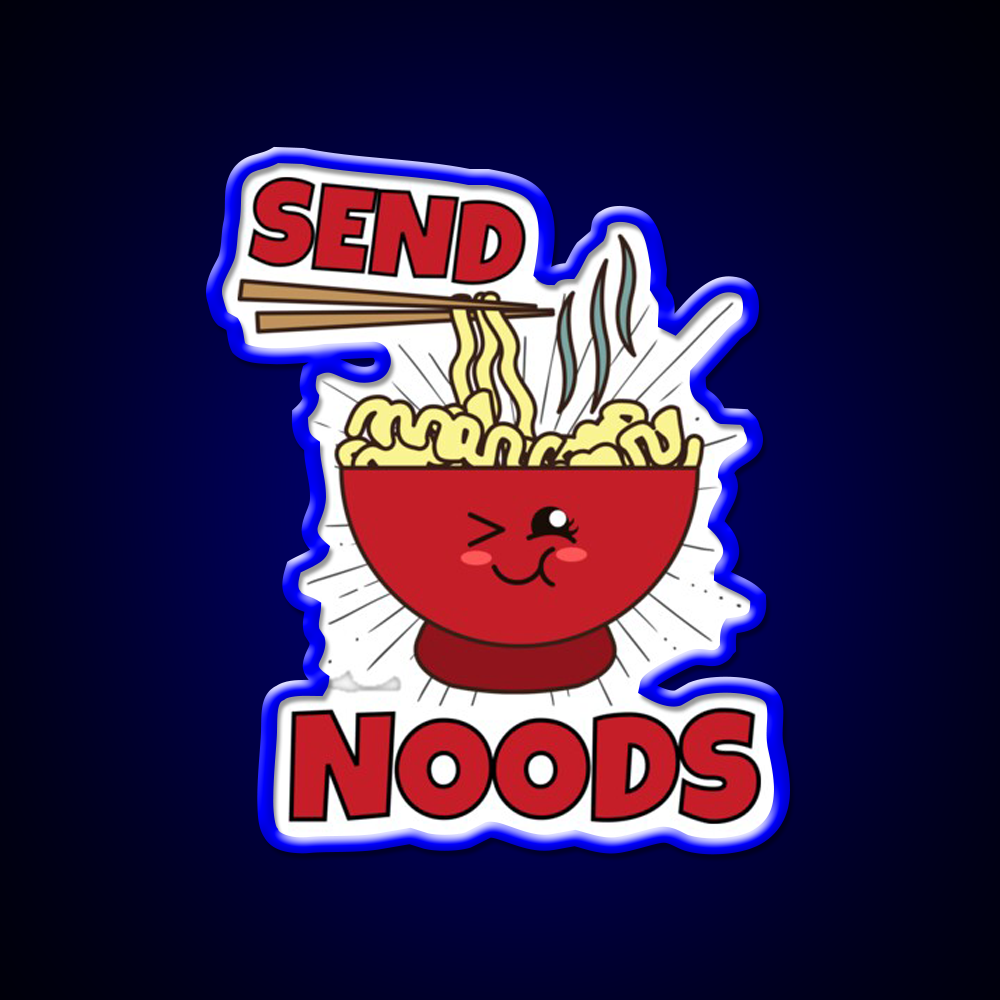 Send Noods Funny Led Neon Sign Chinese Food Rgb Color