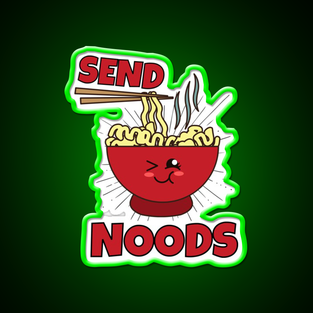 Send Noods Funny Led Neon Sign Chinese Food Rgb Color