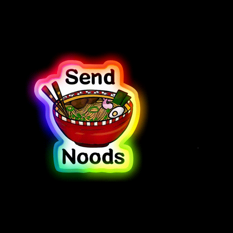Send Noods Led Neon Sign Chinese Food Restaurant Neon Sign Rgb Color