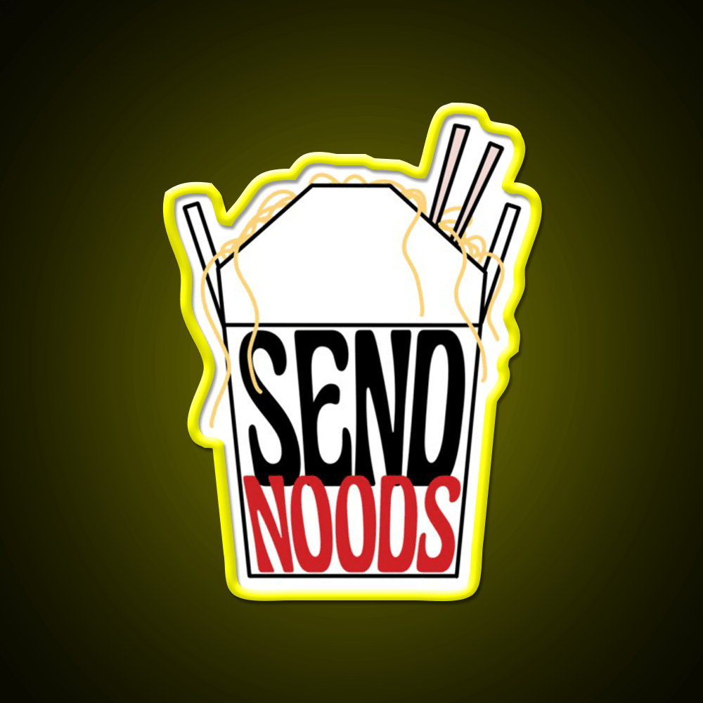 Send Noods Led Neon Sign Chinese Food Restaurant Wall Art Rgb Color - Shineneon