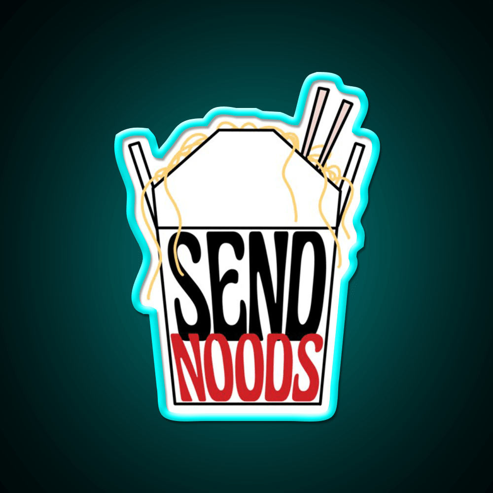 Send Noods Led Neon Sign Chinese Food Restaurant Wall Art Rgb Color - Shineneon
