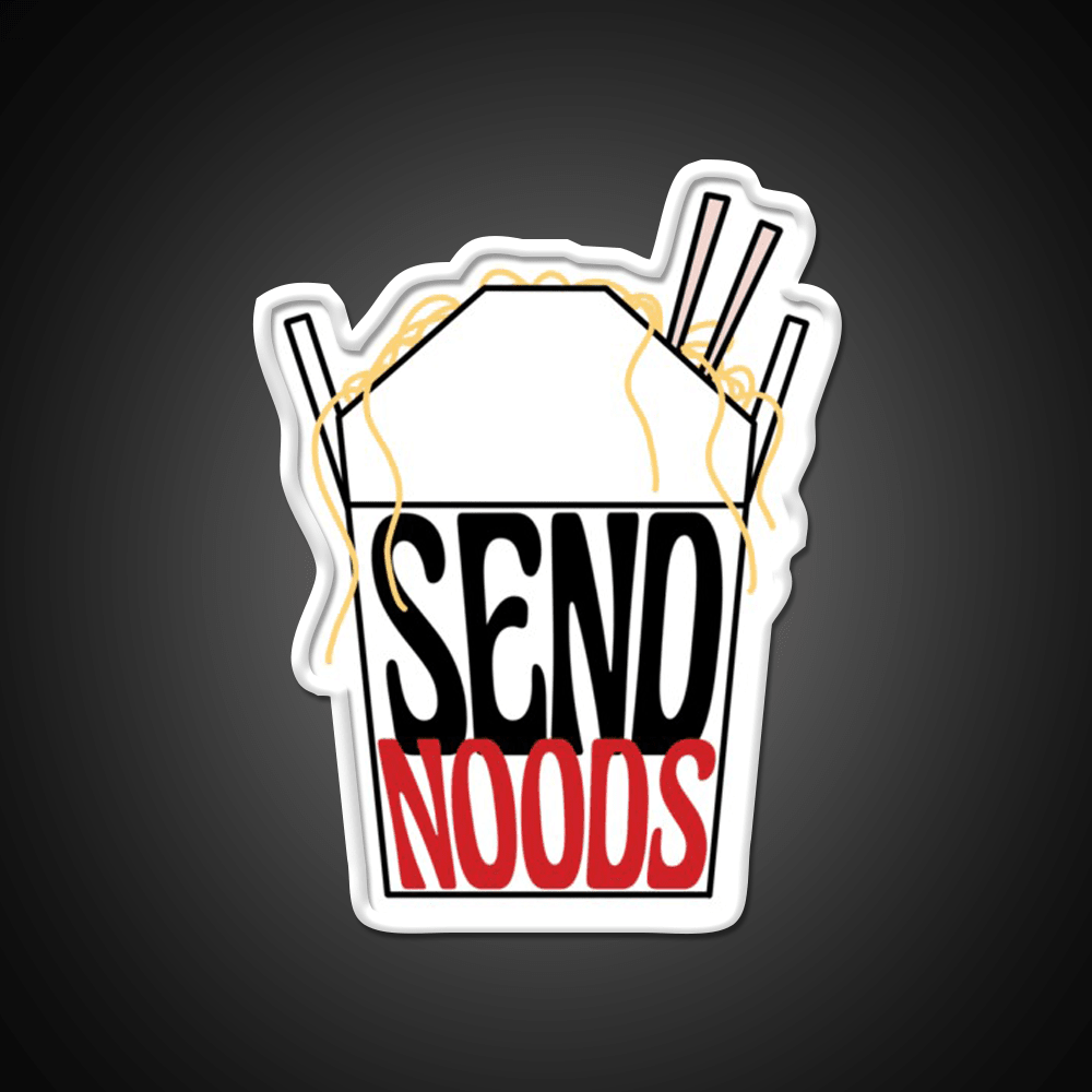 Send Noods Led Neon Sign Chinese Food Restaurant Wall Art Rgb Color - Shineneon