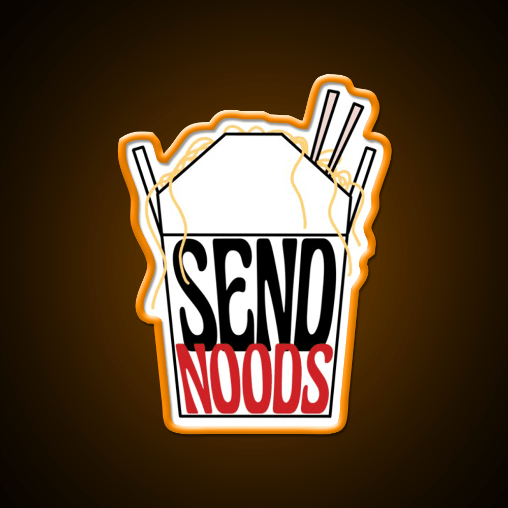 Send Noods Led Neon Sign Chinese Food Restaurant Wall Art Rgb Color - Shineneon