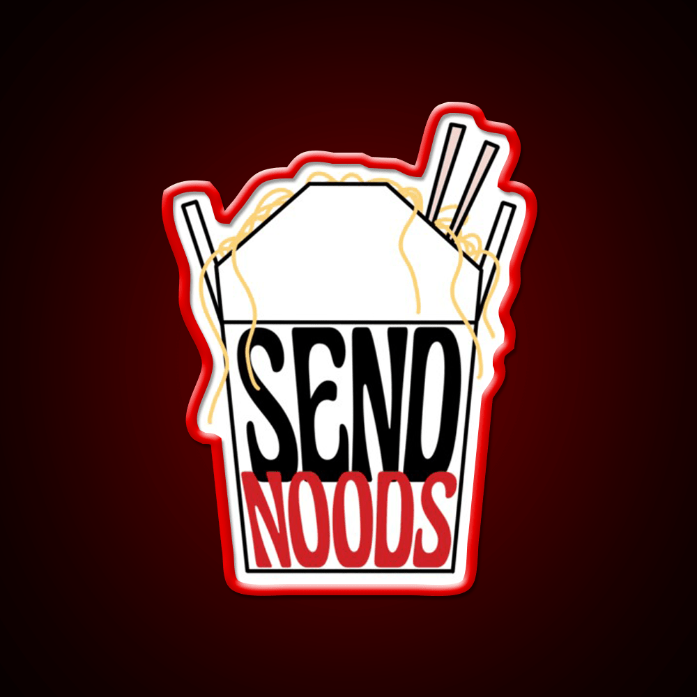Send Noods Led Neon Sign Chinese Food Restaurant Wall Art Rgb Color - Shineneon