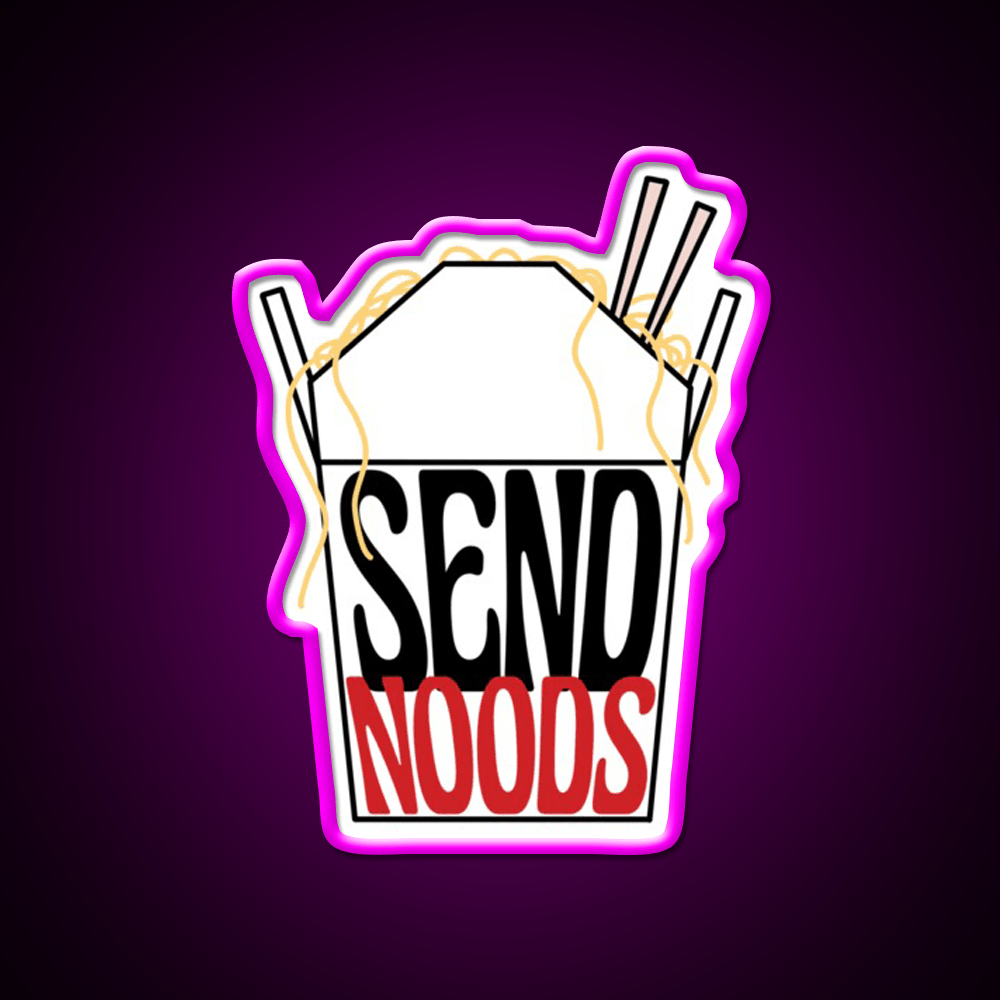 Send Noods Led Neon Sign Chinese Food Restaurant Wall Art Rgb Color - Shineneon