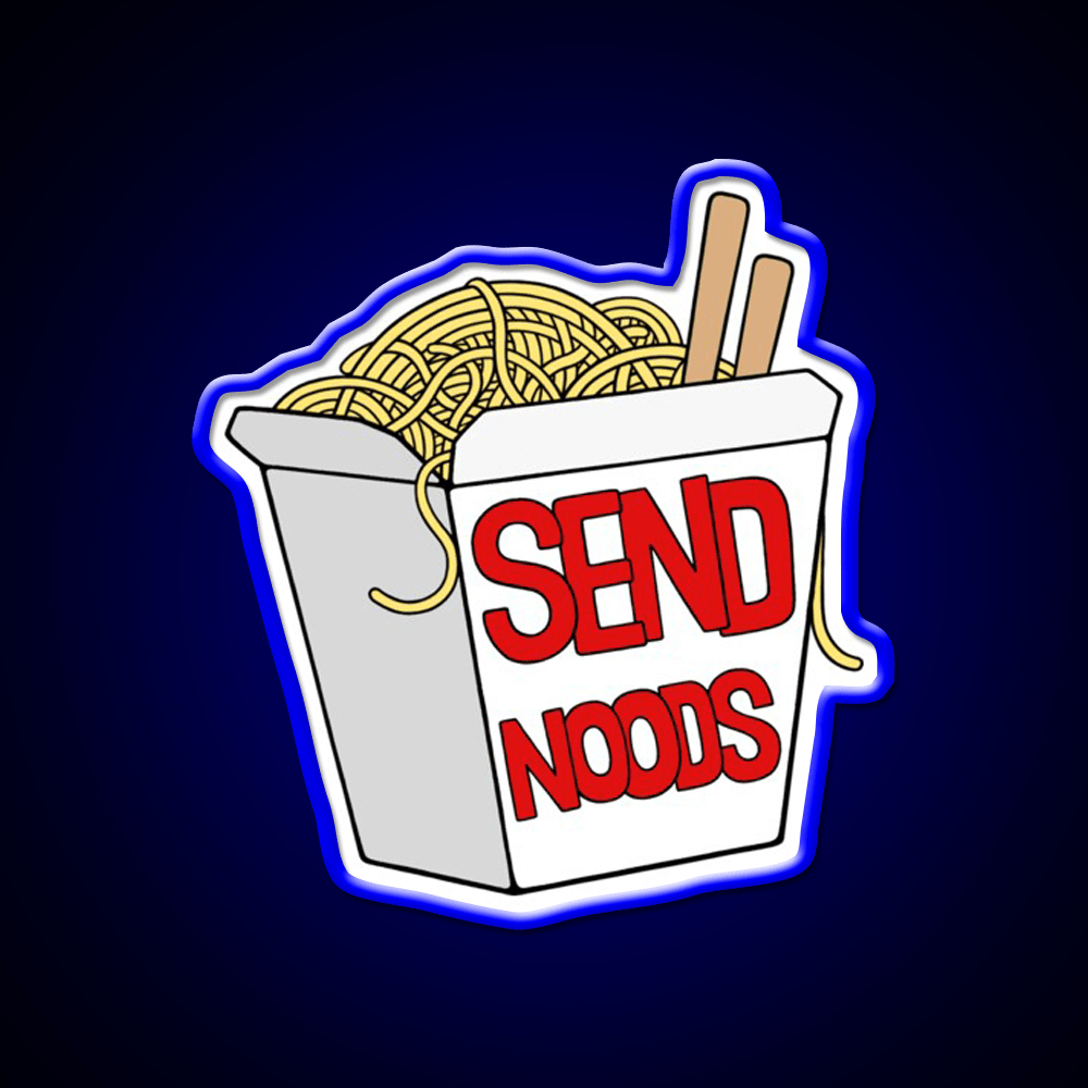 Send Noods Led Neon Sign Chinese Food Wall Art Rgb Color - Shineneon