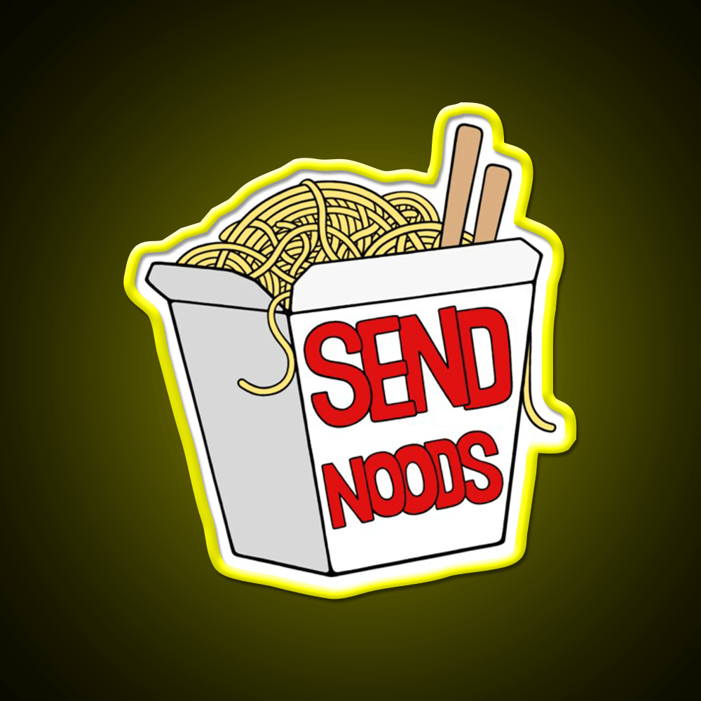 Send Noods Led Neon Sign Chinese Food Wall Art Rgb Color - Shineneon