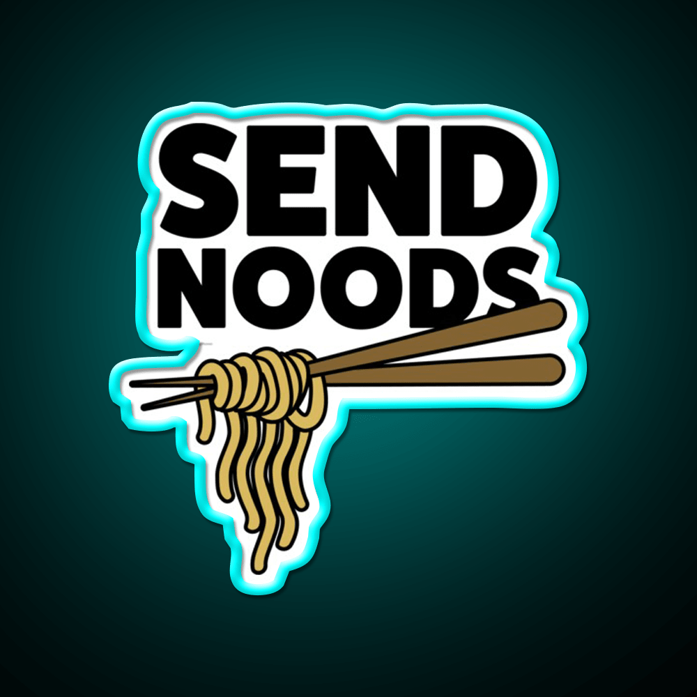 Send Noods Led Neon Sign Chinese Food Wall Decor Rgb Color - Shineneon