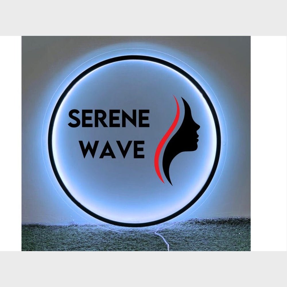 Serene Wave Acrylic Business Logo Sign - Shineneon