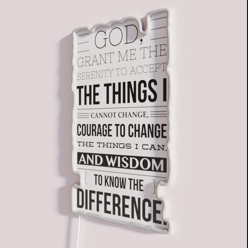 Serenity Prayer Gift Rgb Led Neon Sign - Shineneon